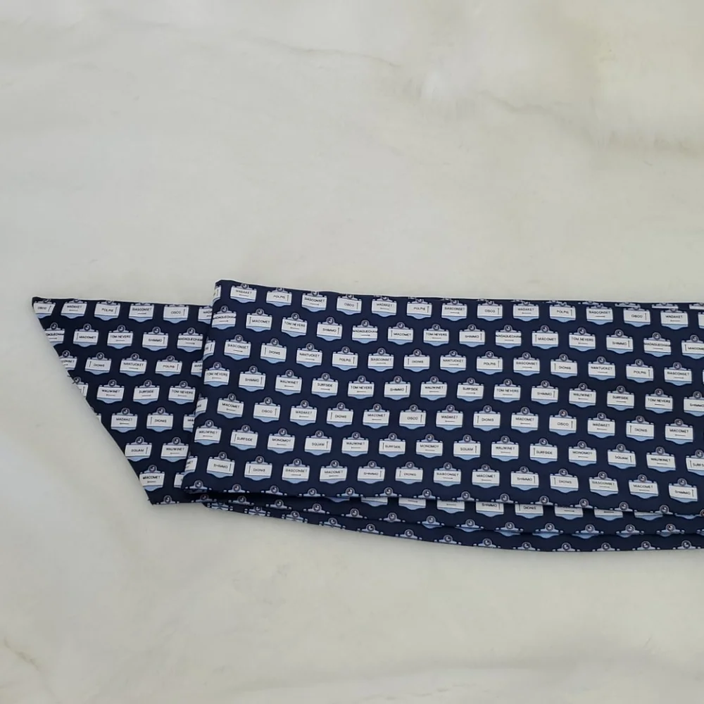 Vineyard Vines Martha's Vineyard Blue White scarf